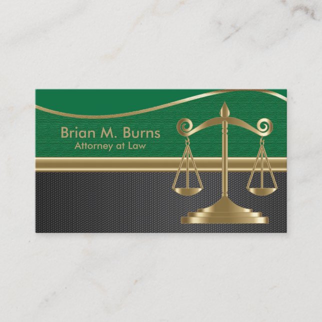 Law | Scales of Justice | Lawyer Business Card (Front)