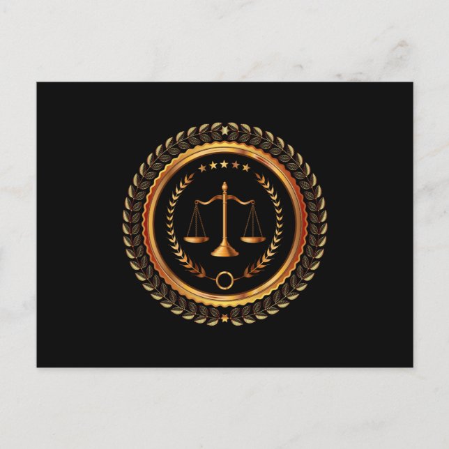 Law - Scales of Justice - Postcard - SRF (Front)