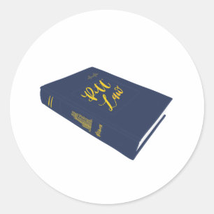 Law School Casebook - Pitt Law Classic Round Sticker