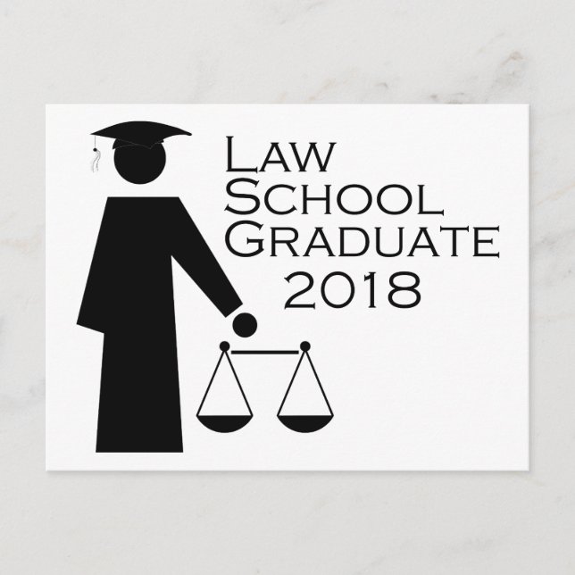 Law School Graduate 2018 Announcement Postcard (Front)