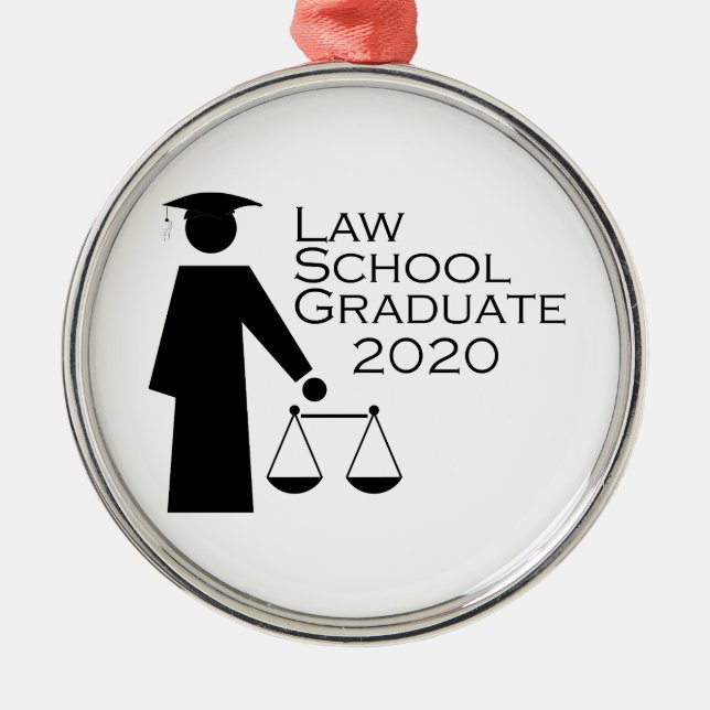 Law School Graduate 2020 Metal Ornament (Front)