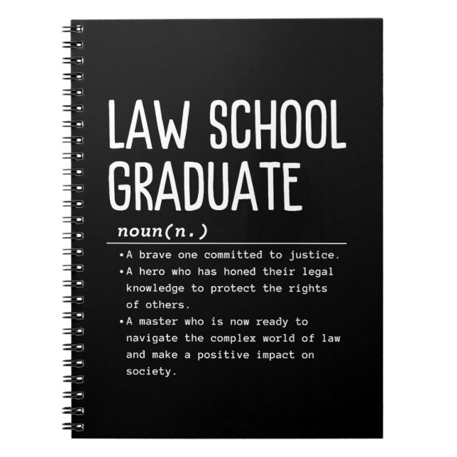 Law school graduate notebook (Front)