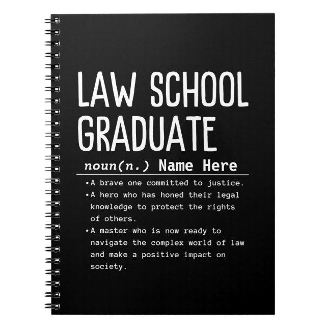 Law School graduate Notebook (Front)