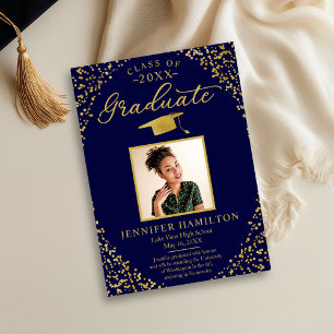 Law School Graduate Photo Graduation Announcement 