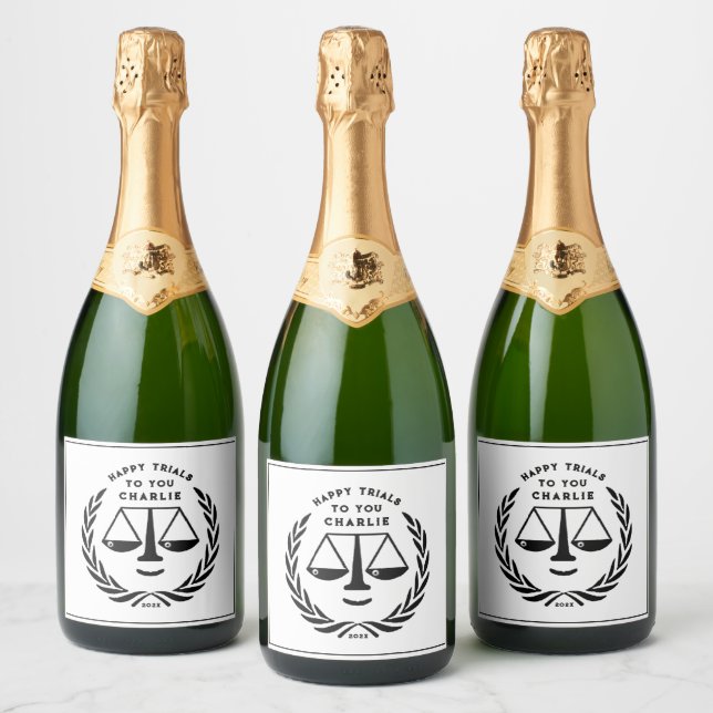 Law School Graduation 2025 Sparkling Wine Label (Bottles)