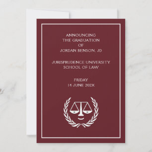 Law School Graduation Announcement