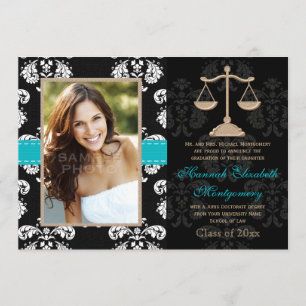 Law School Graduation Announcements Invites Blue