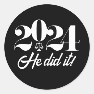 Law School Graduation Classic Round Sticker