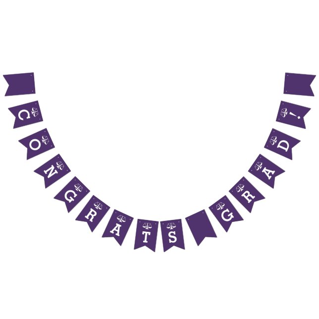 Law School Graduation Congrats Bunting Flags (All)
