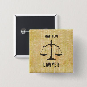 Law School Graduation Congrats Scale of Justice 15 Cm Square Badge