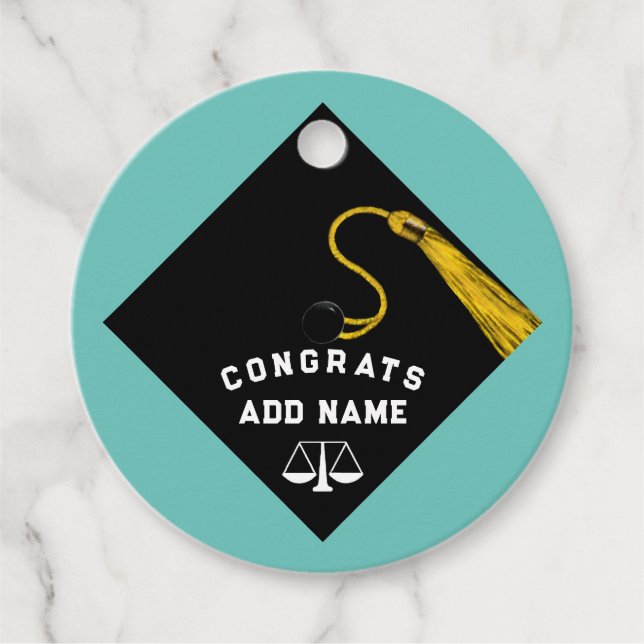 Law School Graduation Favour Tags (Front)