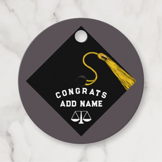 Law School Graduation Favour Tags (Front)