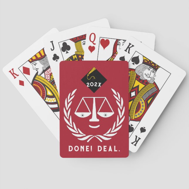 Law School Graduation Gift Classic Playing Cards (Back)