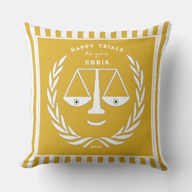 Law School Graduation Gift Cushion (Front)