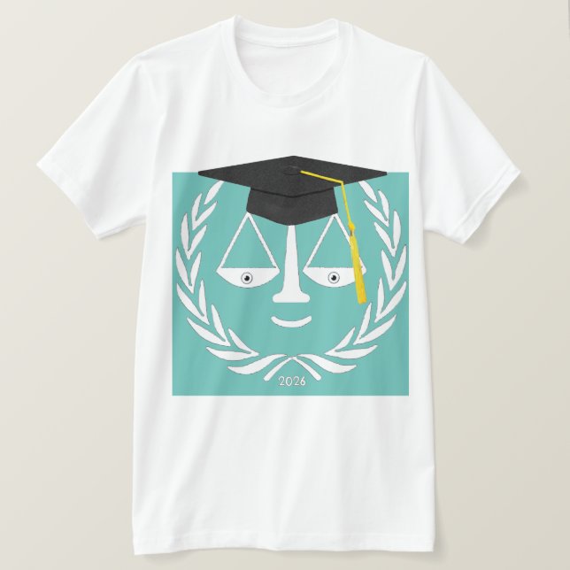 Law School Graduation Gift T-Shirt (Design Front)