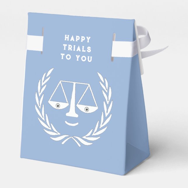 Law School Graduation Grey Favour Box (Back Side)
