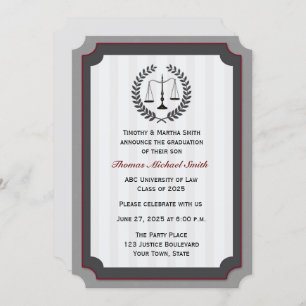 Law School Graduation Invitation