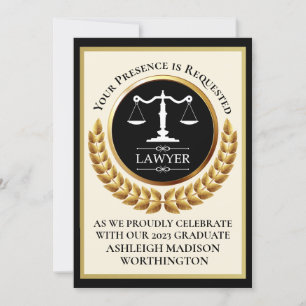 Law School Graduation Invitation