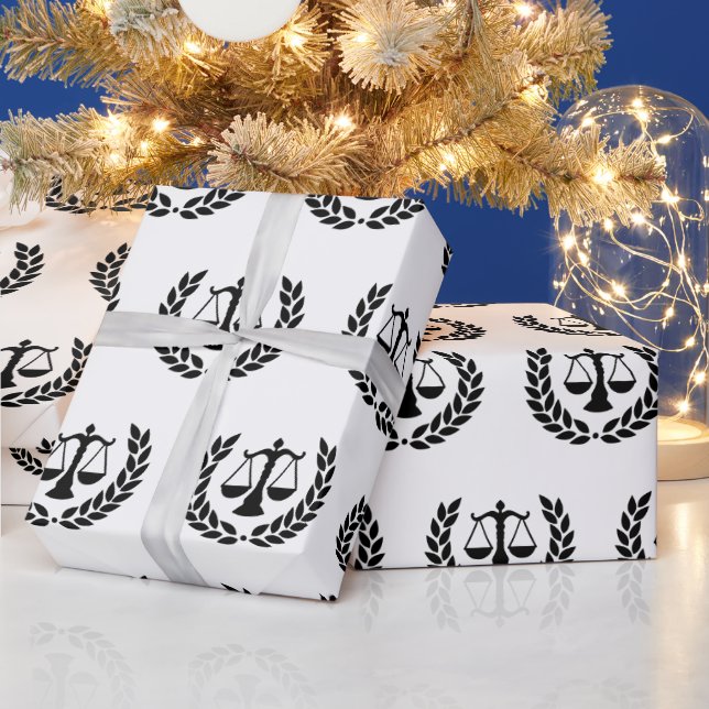 Law School Graduation Lawyer Attorney Wrapping Paper (Holidays)