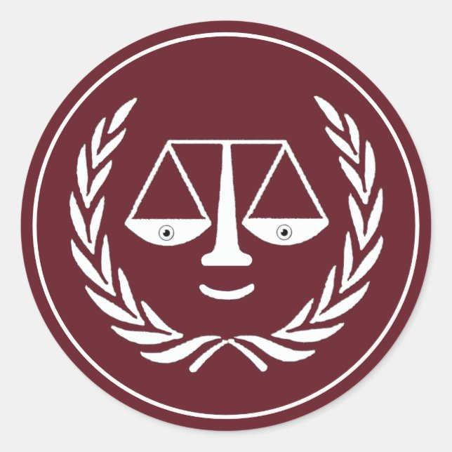 Law School Graduation Lawyer Classic Round Sticker (Front)