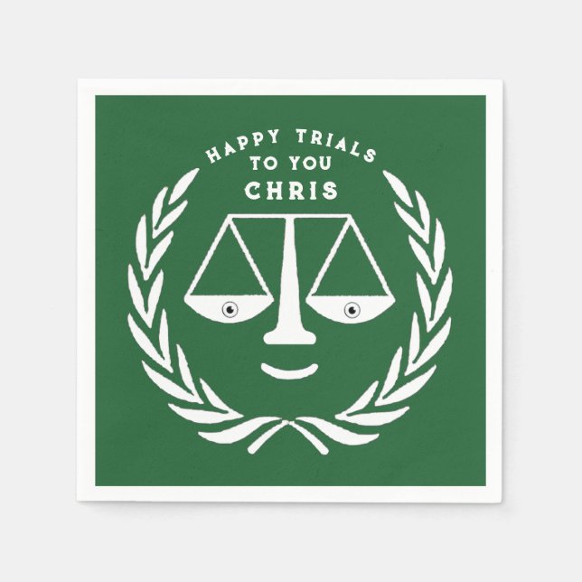 Law School Graduation Lawyer Napkins (Front)