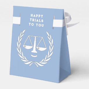 Law School Graduation Light Blue Favour Box