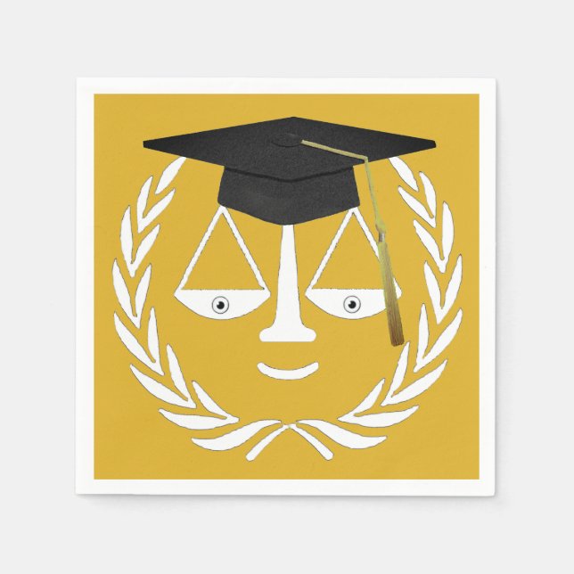 Law School Graduation Napkin (Front)