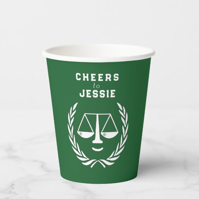 Law School Graduation Paper Cups (Front)