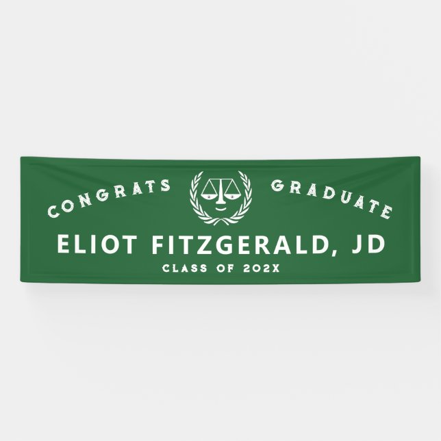 Law School Graduation Party Banner (Horizontal)