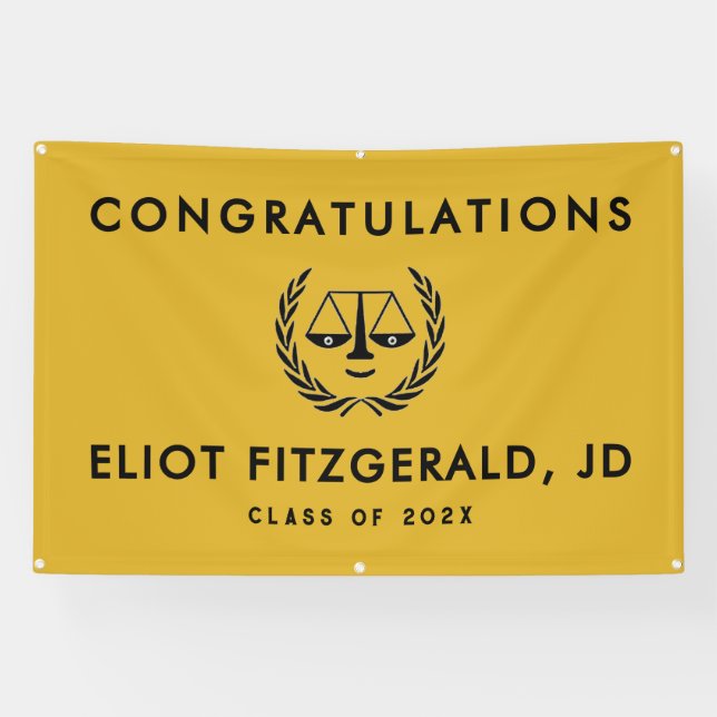 Law School Graduation Party Banner (Horizontal)