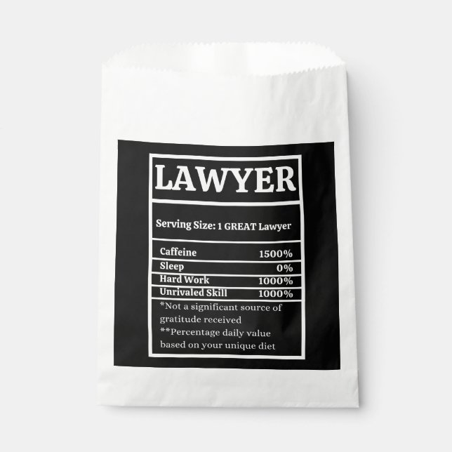 Law School Graduation Party Favor Lawyer Thank You Favour Bag (Front)