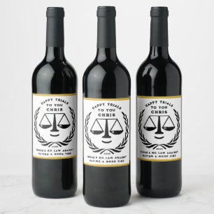 Law School Graduation Party Gift Wine Label