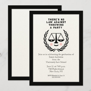 Law School Graduation Party Invitation