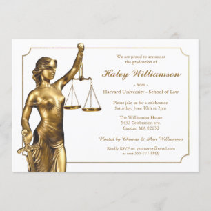 Law School Graduation Party Invitation