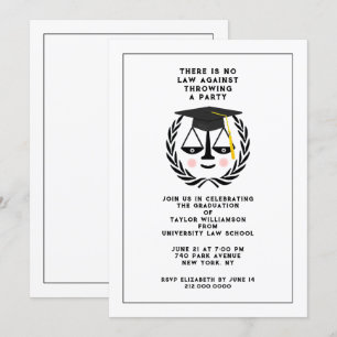 Law School Graduation Party Invitation