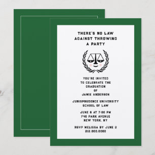 Law School Graduation Party Invitation