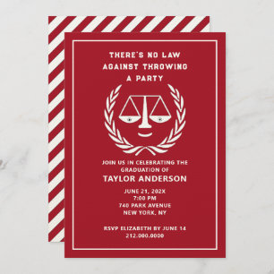 Law School Graduation Party Invitation