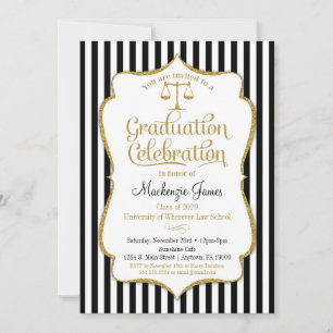 Law School Graduation Party Invitation Lawyer
