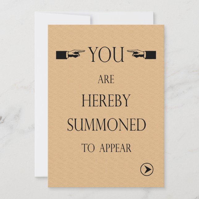 Law School Graduation Party Invitation Summons (Front)