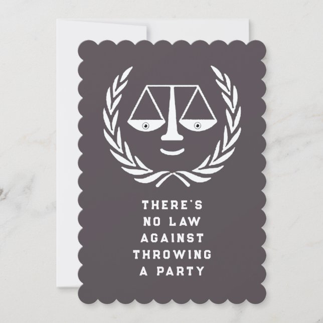 Law School Graduation Party Invitations (Front)