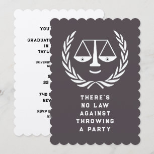 Law School Graduation Party Invitations