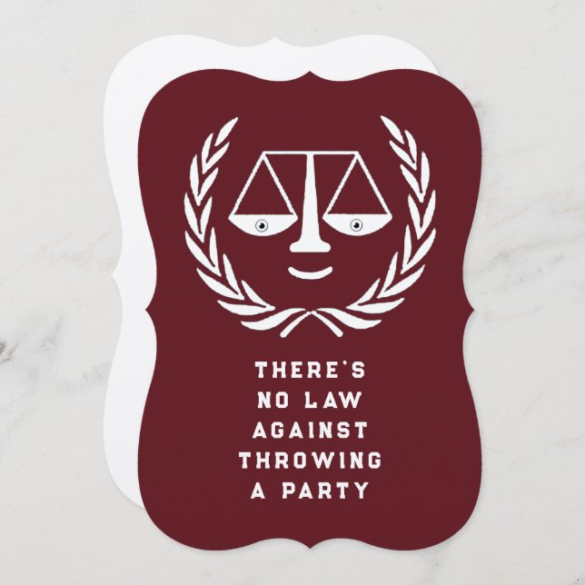 Law School Graduation Party Invitations (Front/Back)