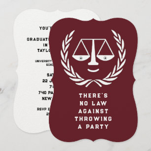 Law School Graduation Party Invitations