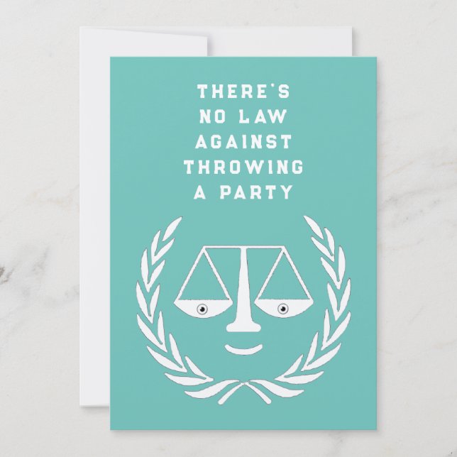 Law School Graduation Party Invitations (Front)
