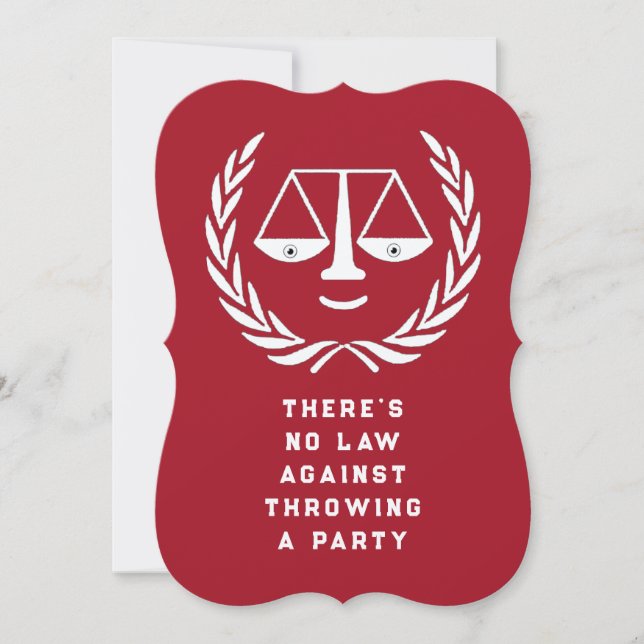 Law School Graduation Party Invitations (Front)