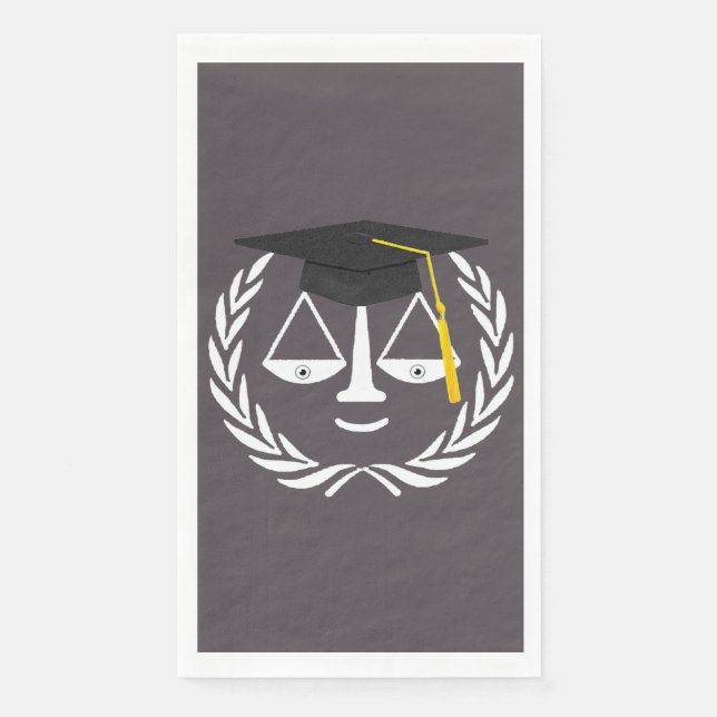 Law School Graduation Party Napkin (Front)