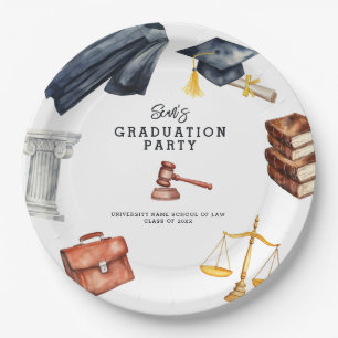 Law School Graduation Party Paper Plate