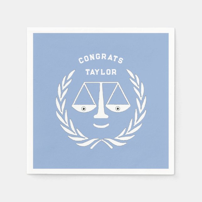 Law School Graduation Red Napkin (Front)