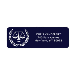 Law School Graduation Return Address Label
