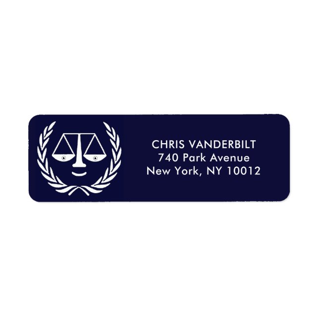 Law School Graduation Return Address Label (Front)